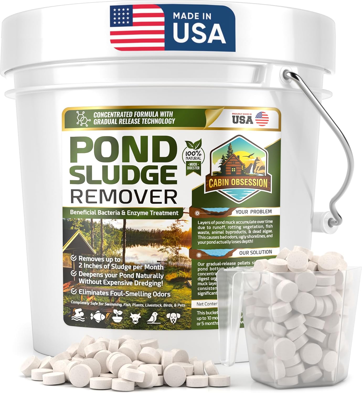 Pond Sludge Remover 10 Pounds Natural Muck Digester Safe for All