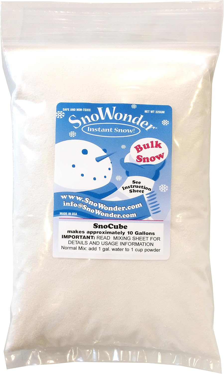 SNOWONDER Instant Snow Fake Artificial Snow for Fun