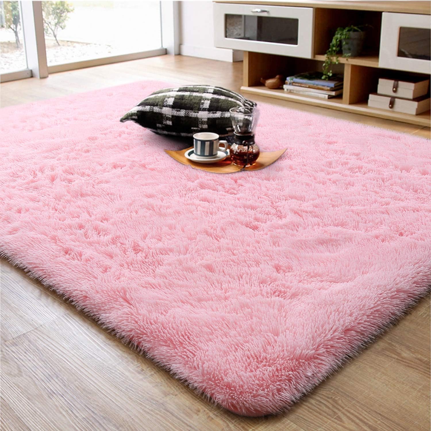 Ompaa Soft Fluffy Area Rug for Living Room and Bedroom Decor