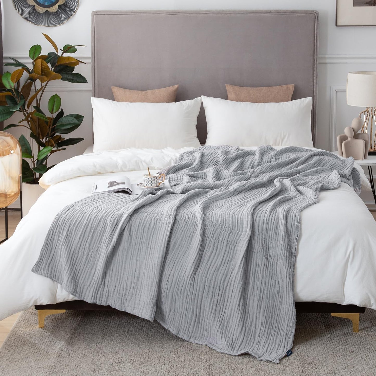 EMME Cotton Muslin Blanket King Size - Soft and Breathable