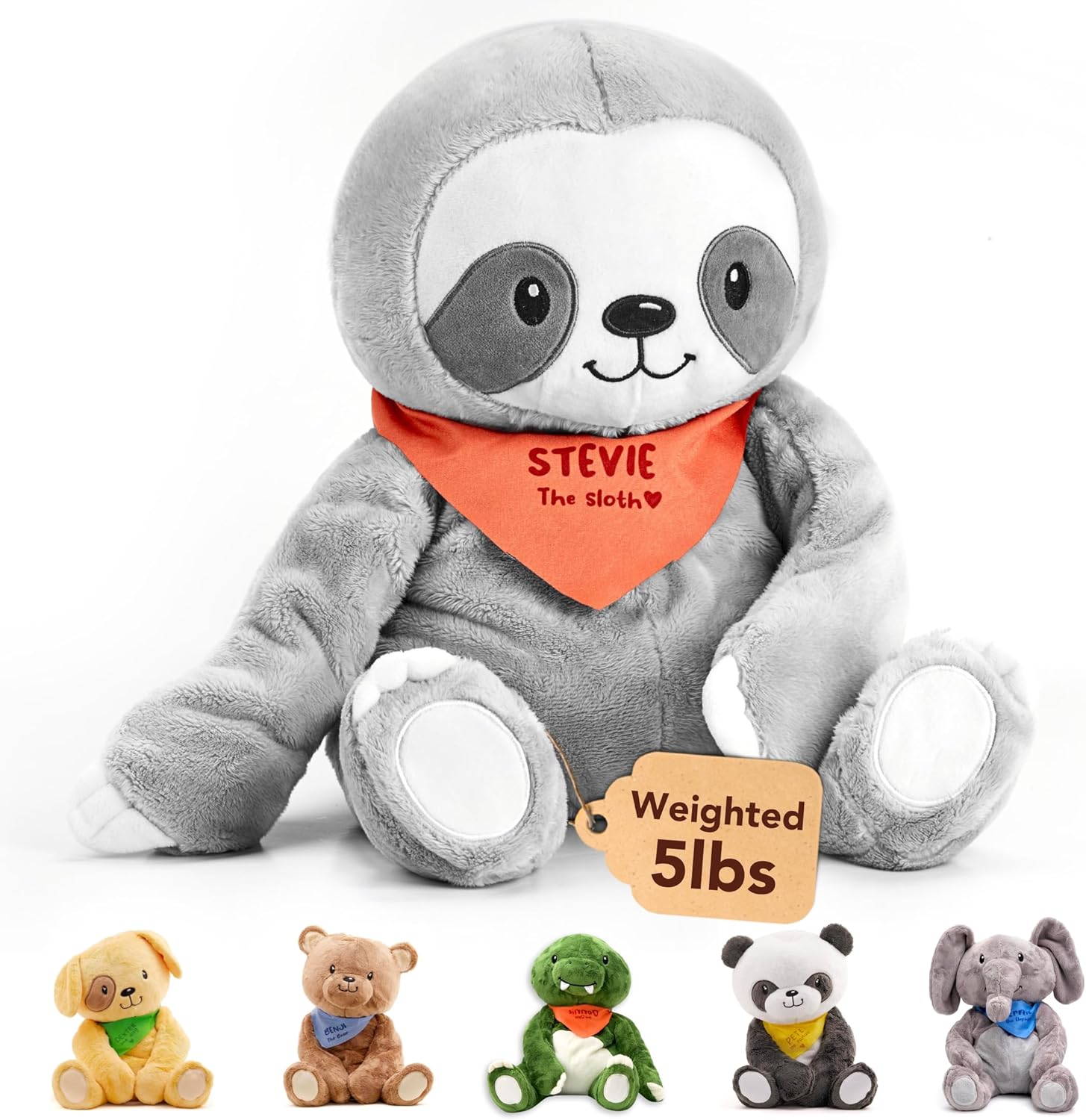 Weighted Stuffed Animal for Calming Comfort - Stevie The Sloth