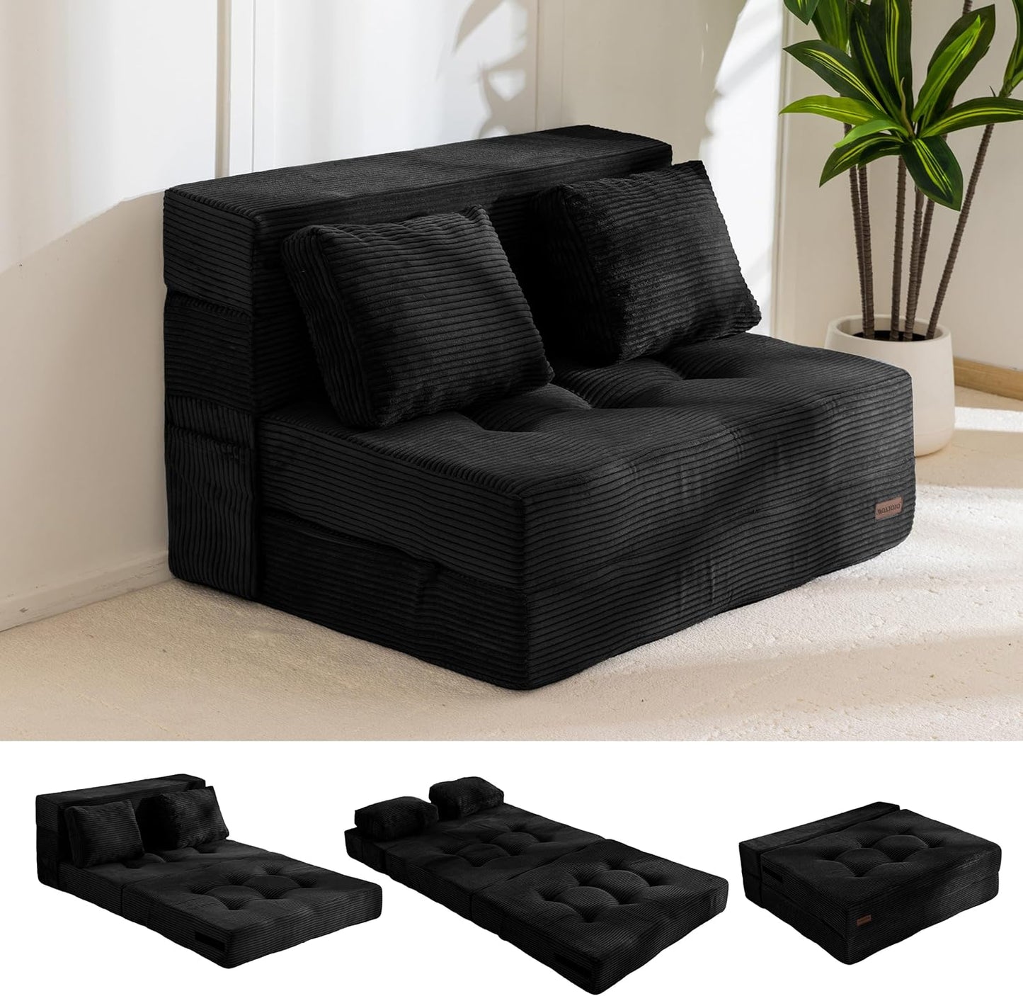 MAXYOYO Convertible Sofa Bed for Stylish Living Room Comfort