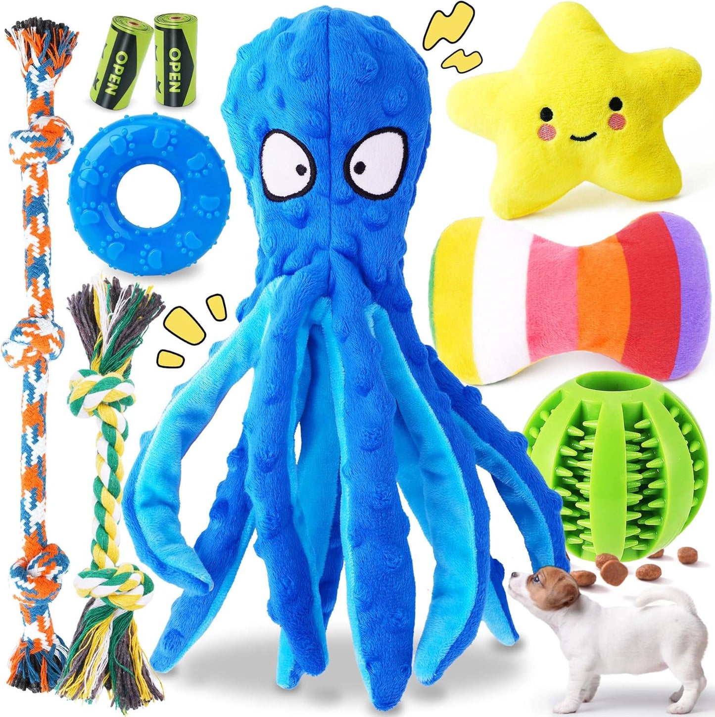 Interactive Squeaky Octopus: Puppy Teething Fun!