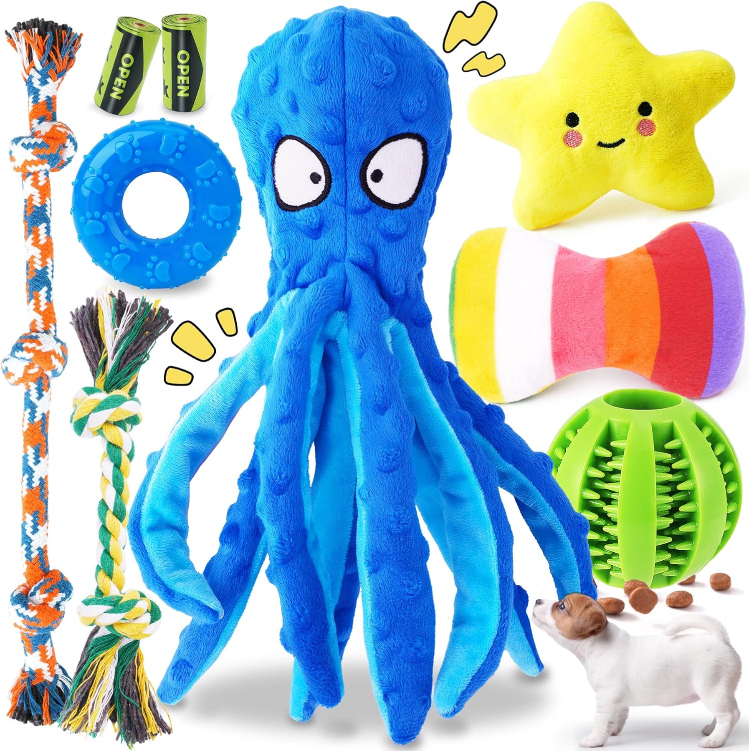Interactive Squeaky Octopus: Puppy Teething Fun!