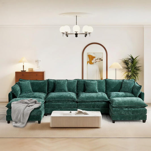 SoarFlash 149.61in Chenille Sectional Sofa for Modern Living