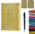 Yellow A5 Christian Gifts Lined Leather Journal Notebook
