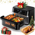 12QT Large Dual Basket Air Fryer with Flex Basket Design
