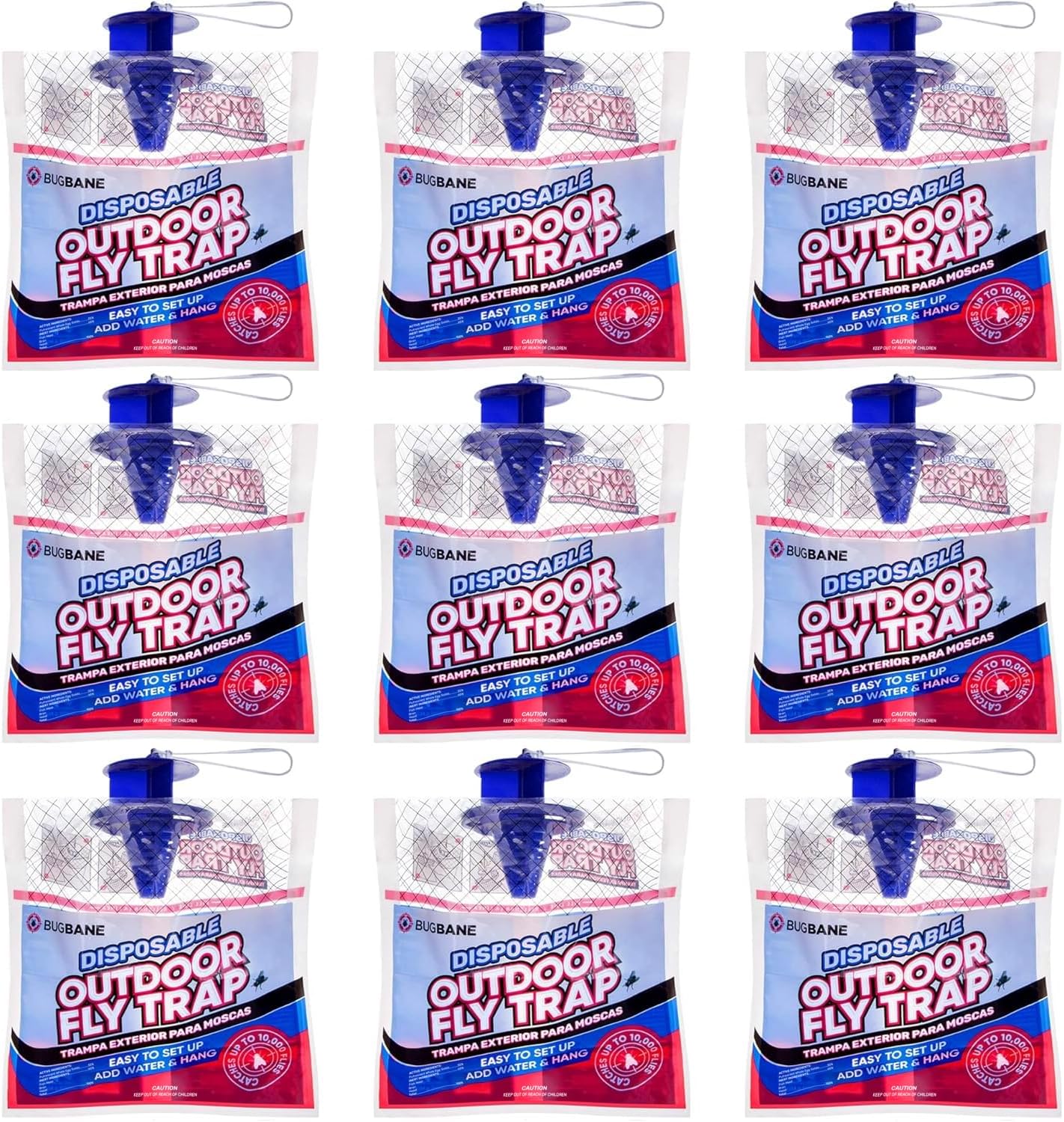 Outdoor Fly Trap for Patio - Non-Toxic Bug Catchers for Yard