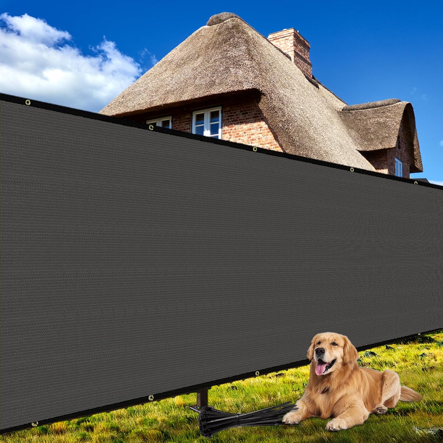 Shade&Beyond 4ft X 50ft Heavy Duty Privacy Screen for Outdoor Use