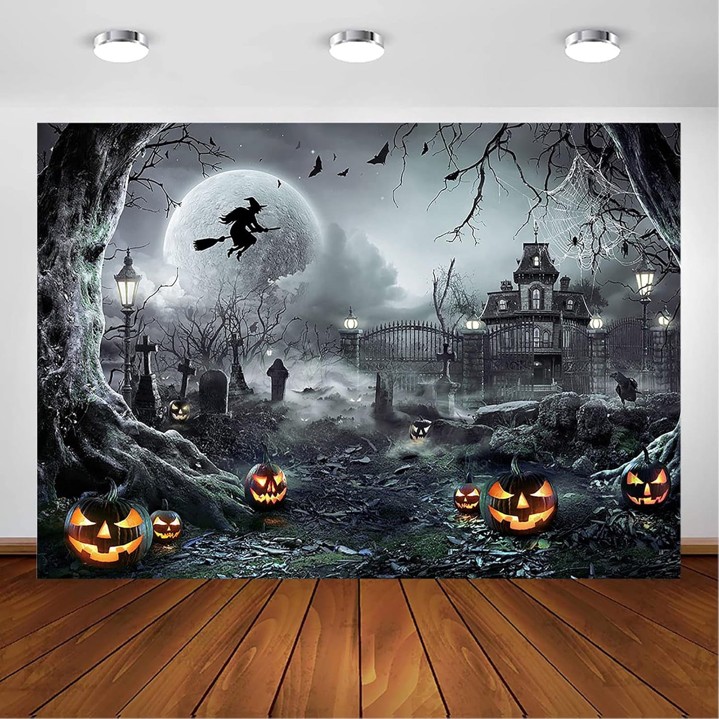Avezano Halloween Photography Backdrop for Spooky Parties