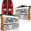 Headlights and Taillights Assembly Combo Kit for 2003-2007 Silverado