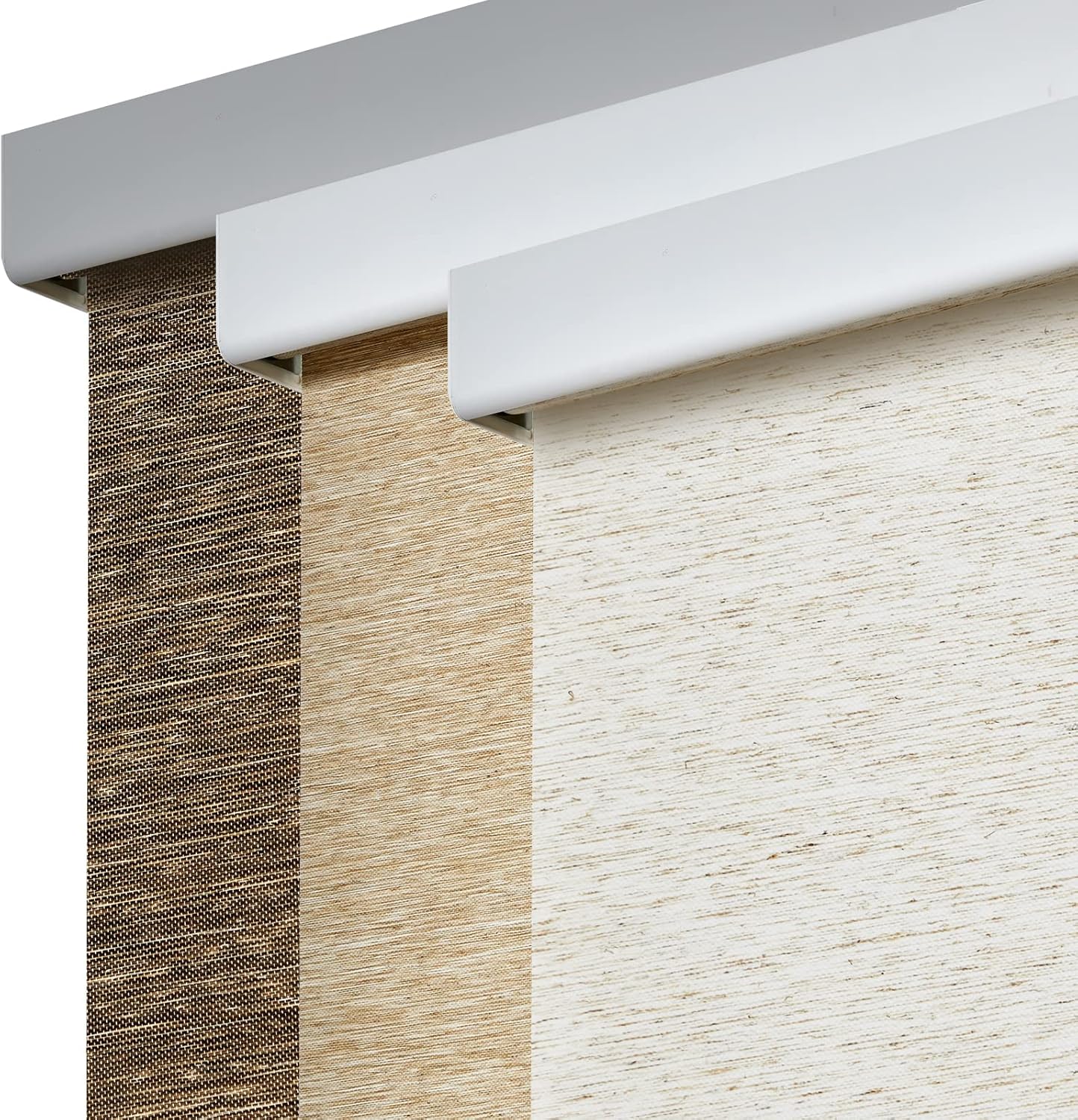 Persilux Free-Stop Cordless Blinds for Windows - Natural Woven Shades