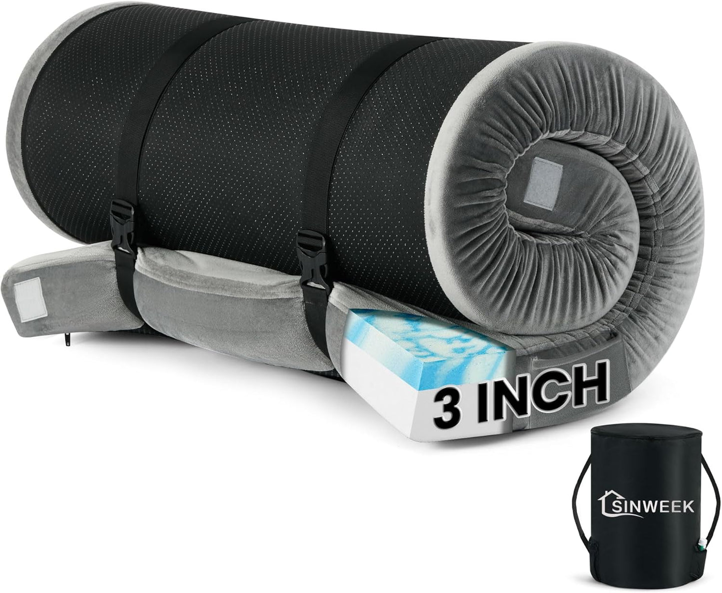 Sinweek Memory Foam Camping Mattress for Comfortable Sleep