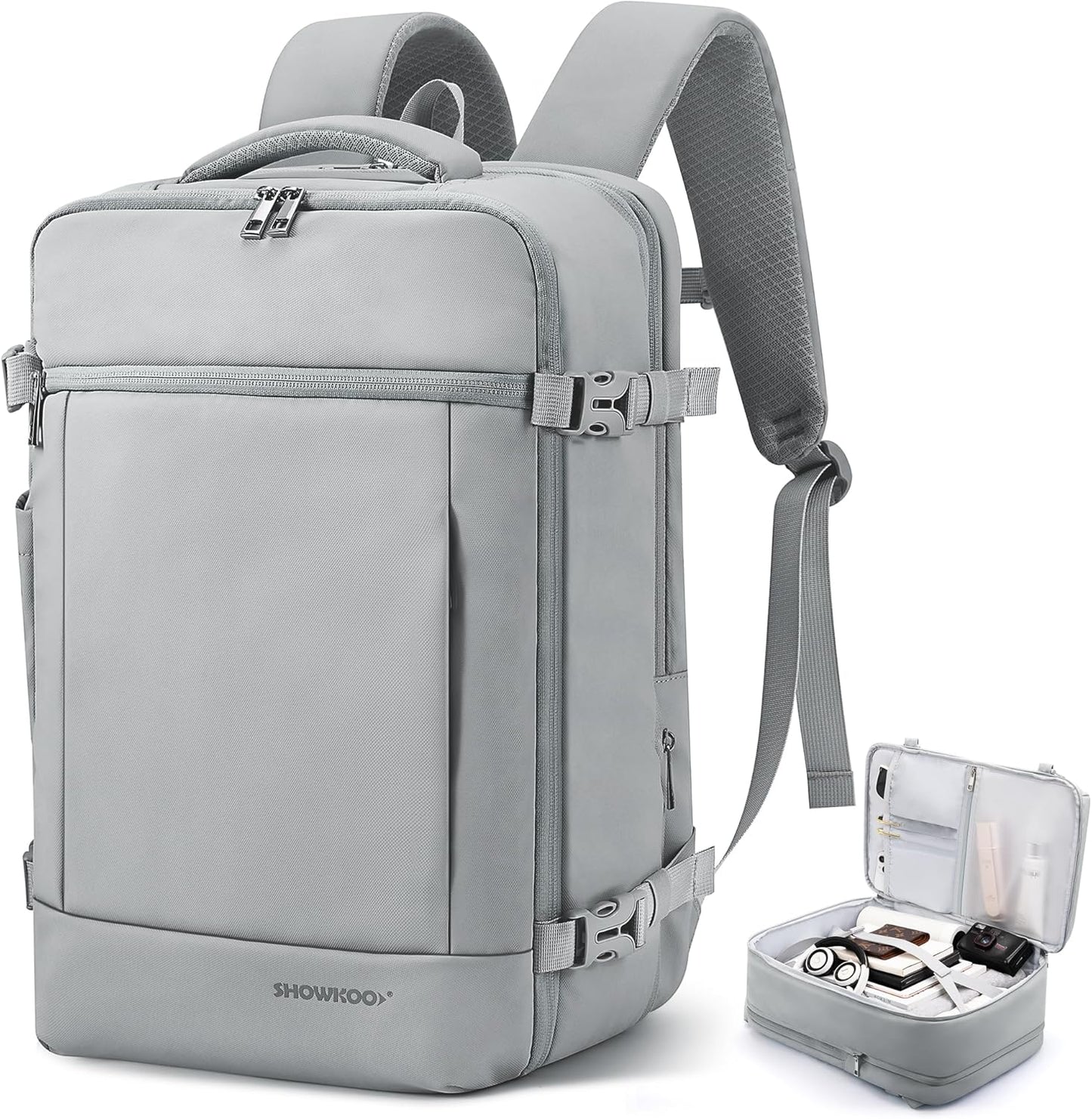 SHOWKOO 40L Travel Backpack for Men & Women, Airline Approved