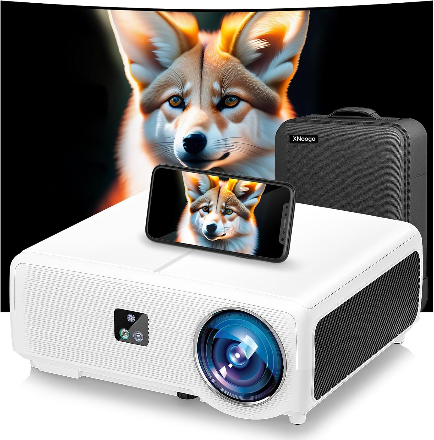 Enhanced 4K Projector with WiFi 6 & Bluetooth 5.2, 1300ANSI, 1080P Native, Auto Keystone, Home Cinema