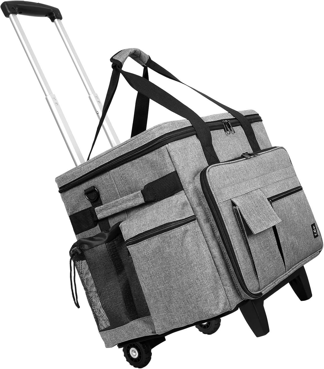 Rolling Teacher Bag with Detachable Trolley for Easy Mobility