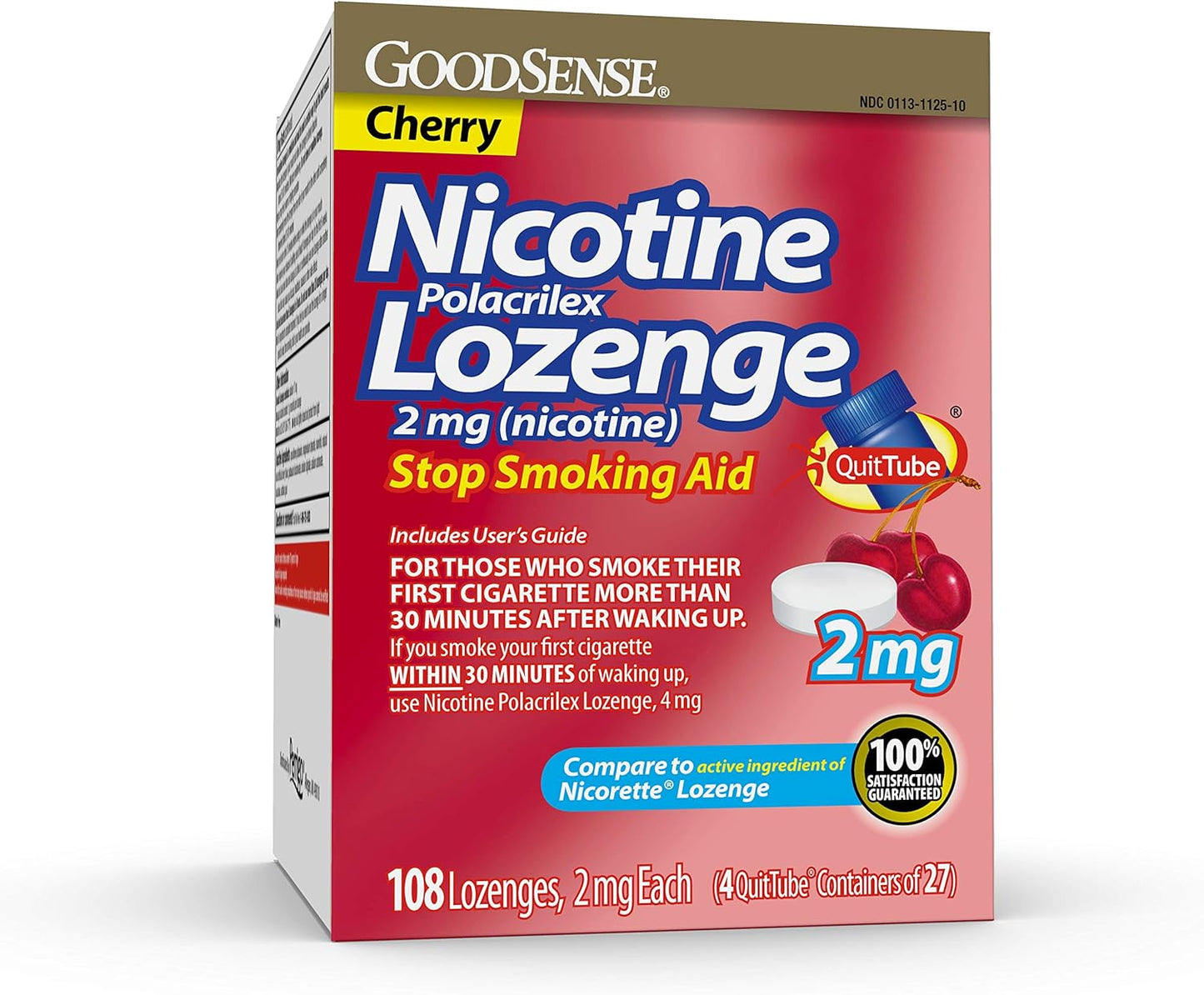 GoodSense Nicotine Polacrilex Lozenge 2 mg Cherry Flavor Aid
