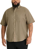 Big and Tall Wrinkle Free Short Sleeve Button Down Shirt - No-Tuck it