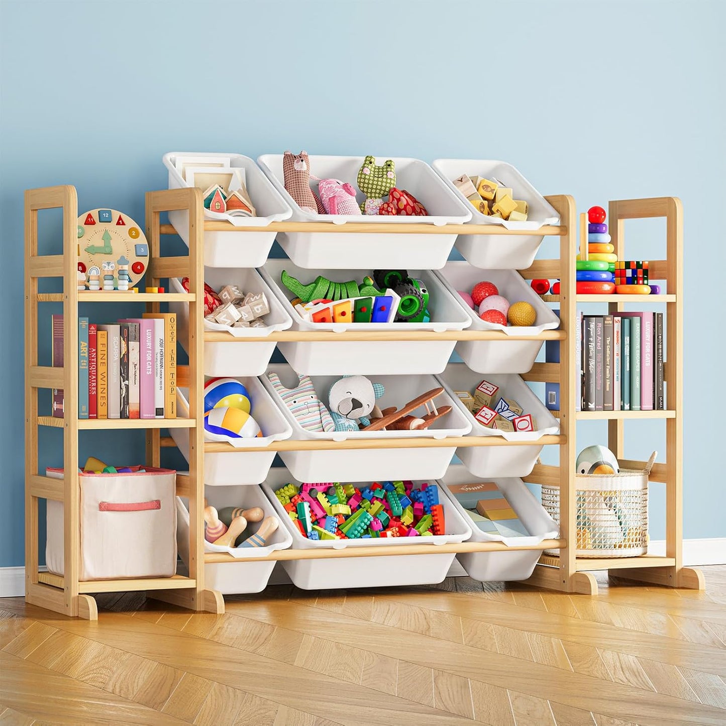 SpaceAid Toy Storage Organizer with 12 Bins for Playroom Use