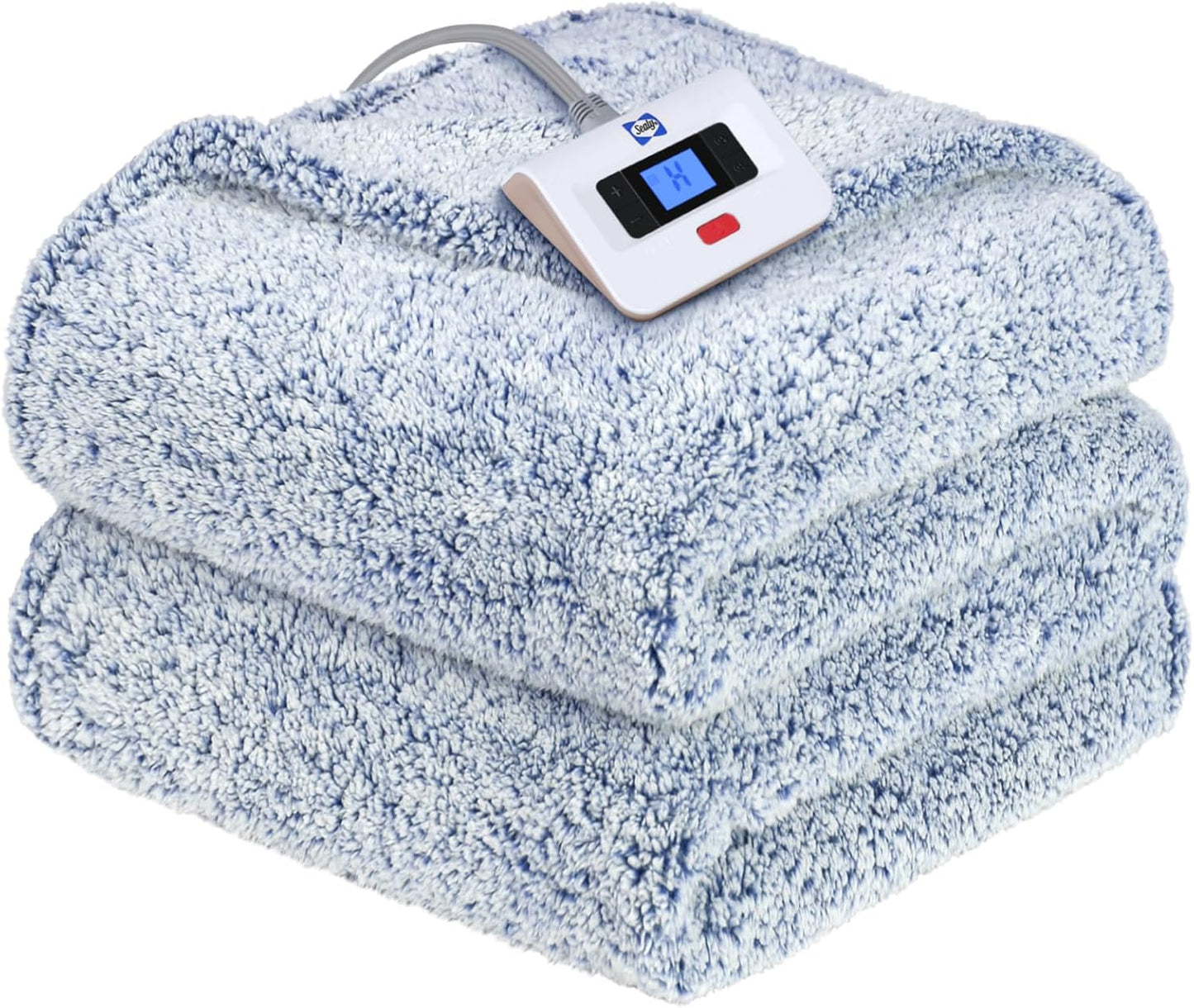 SEALY Electric Blanket Full Size with Soft Sherpa Comfort