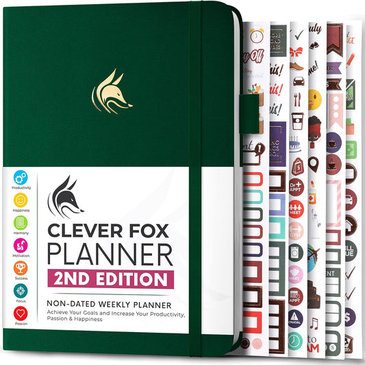 Clever Fox Planner 2nd Edition - Colorful Weekly & Monthly Organizer