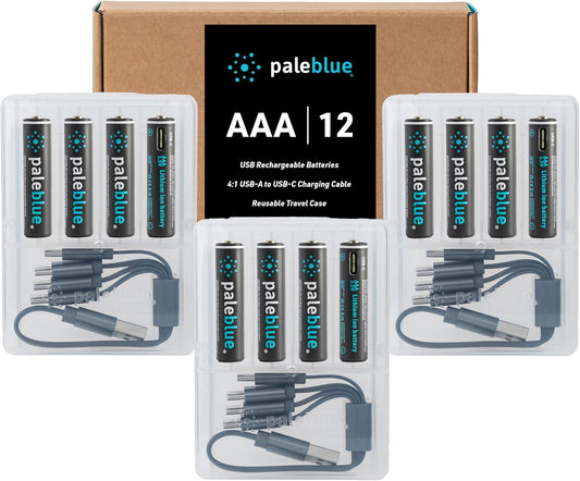 Rechargeable AAA Lithium Batteries with Fast Charging Cable