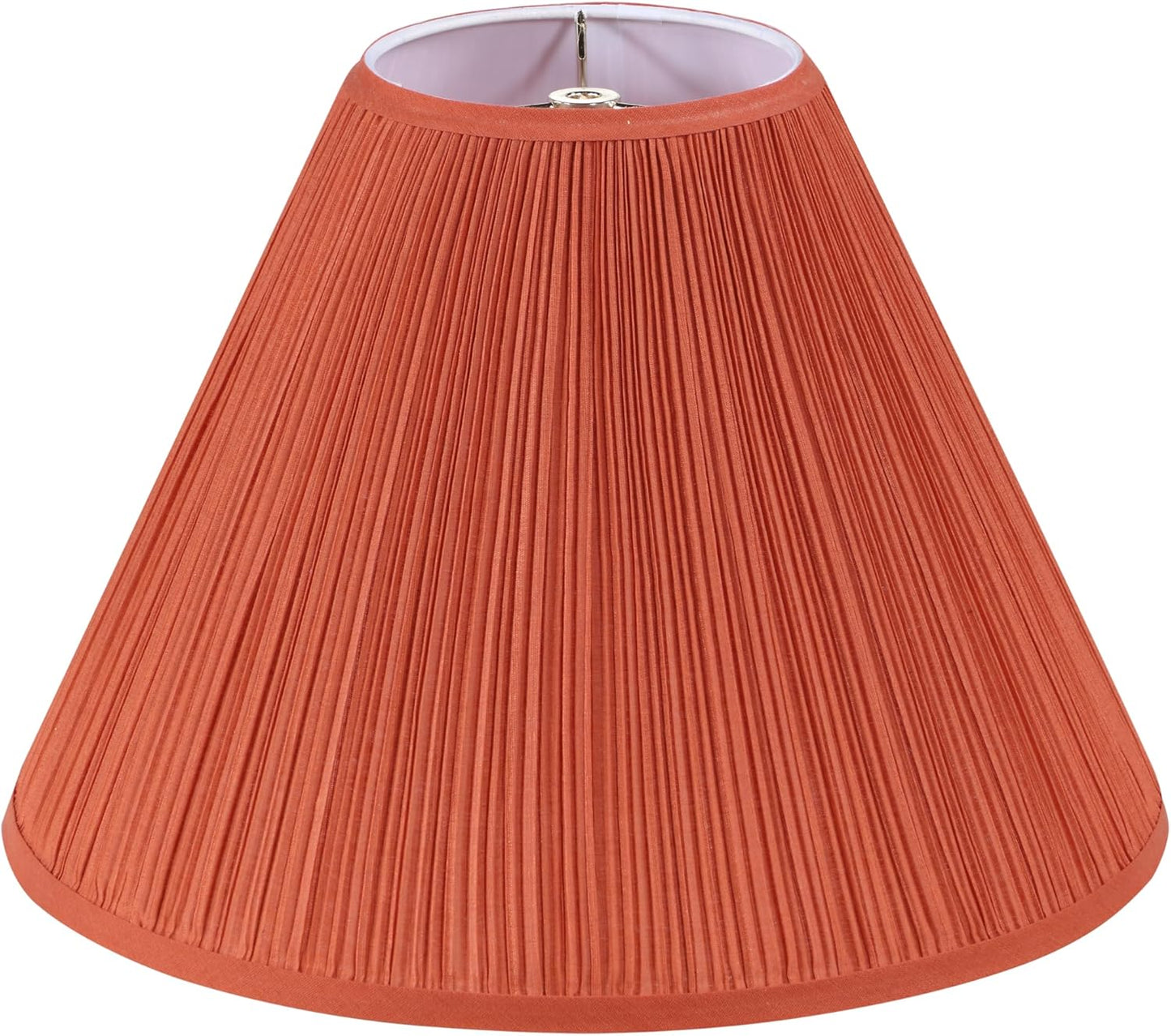 Aspen Creative Hardback Empire Lamp Shade in Carrot Faux Silk