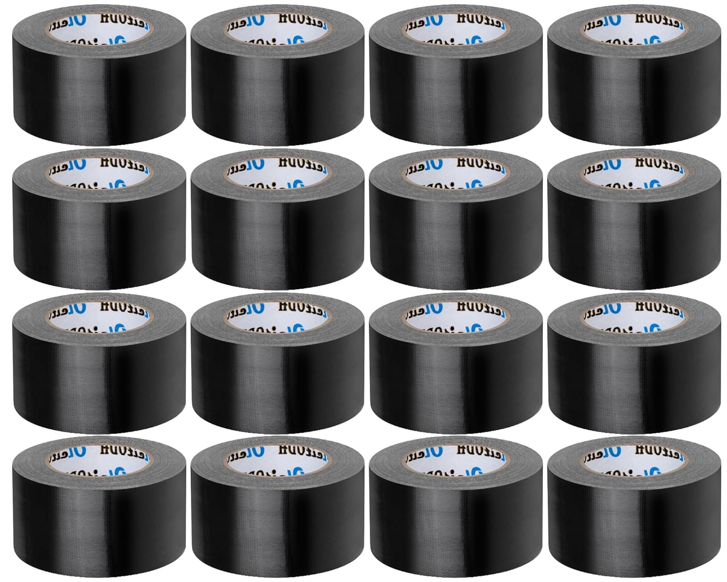 16 Pack Heavy Duty Black Duct Tape for All-Weather Repairs