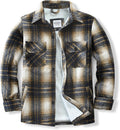 Men's Cotton Sherpa Lined Flannel Shirt Jacket - Warm Everyday