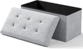 Folding Storage Ottoman Bench 30 in - Versatile Storage & Seating