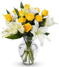 Oriental Lilies & Yellow Roses Bouquet for Every Occasion
