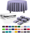 Party Solids Lavender Round Plastic Tablecloth 84 in Pack of 24
