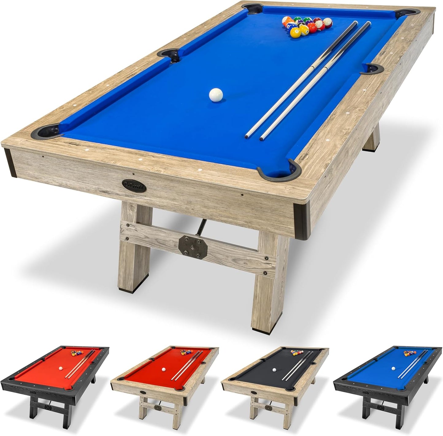 GoSports 7 ft Pool Table with Modern Design for Game Rooms