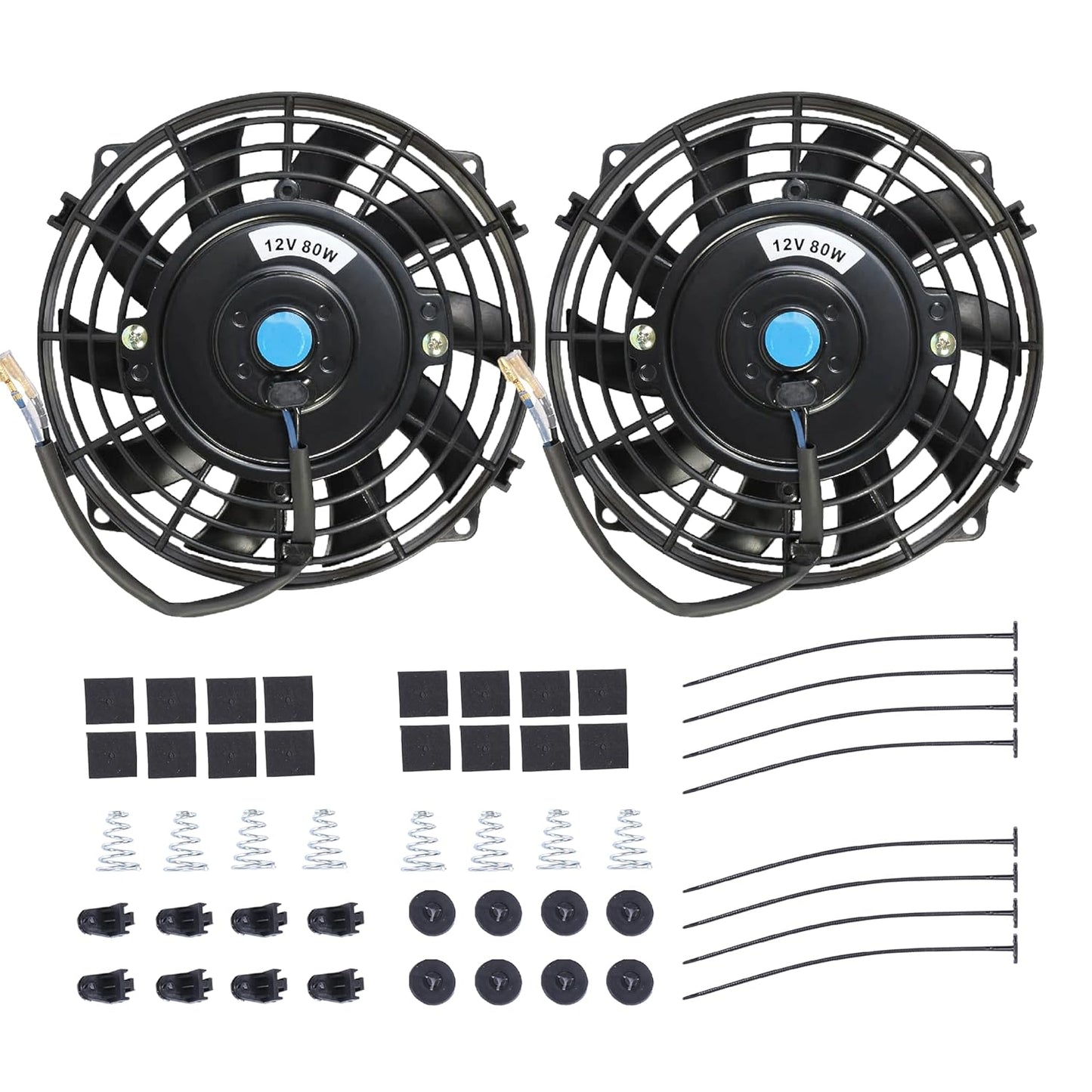 7 Electric Radiator Cooling Fan Assembly Kit for High Performance