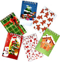 Mini Christmas Notepads 48-Pack - Holiday Party Favor Set