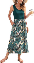 WNEEDU Women's Summer Maxi Dress - Comfortable Flowy Tropical Sundress
