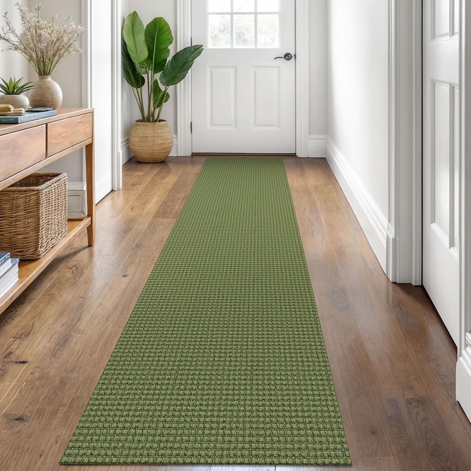 KOZYFLY 2x8 ft Washable Non Slip Runner Rug for Hallways