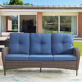 HUMMUH Outdoor Patio Couch - Thick Cushions, Weather-Resistant