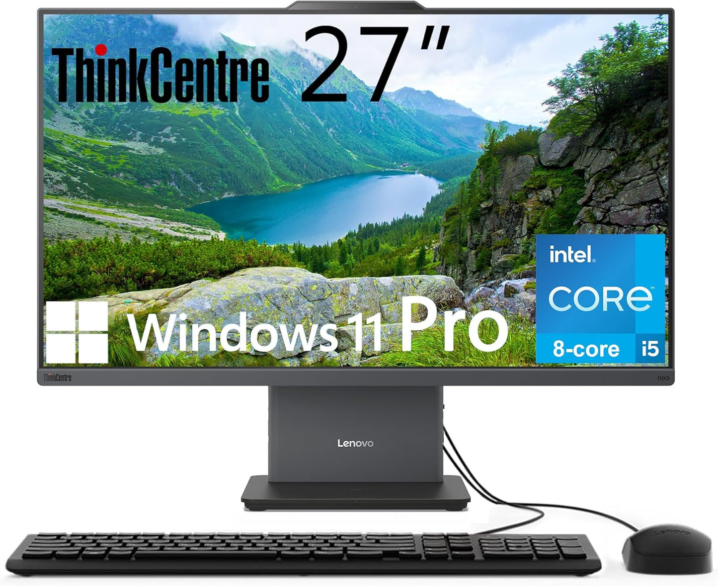 Lenovo ThinkCentre All-in-One Desktop with 27in FHD Display