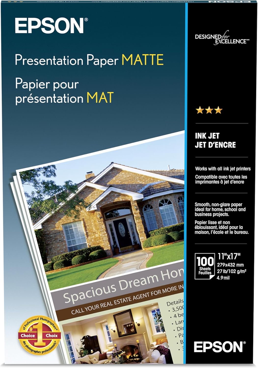 Epson Presentation Paper MATTE for Stunning Prints and Flyers