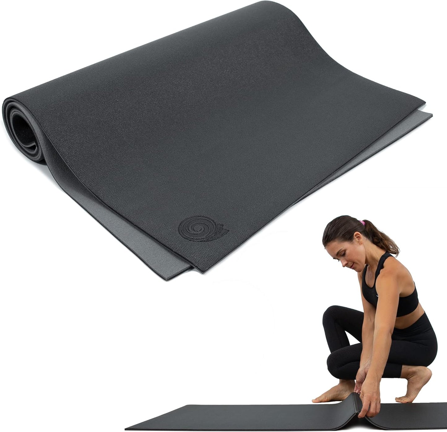 Koru Fold & Roll Yoga Mat - 6mm Thick, Cleaner & Certified, 68 x 24