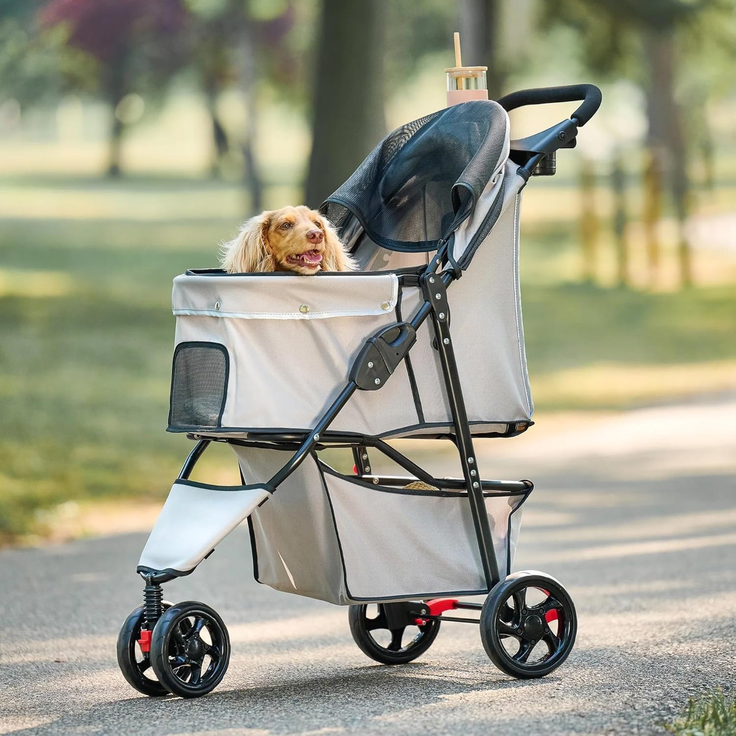 Carlson Pet Products Stroller with 360 Degree Swivel and Canopy