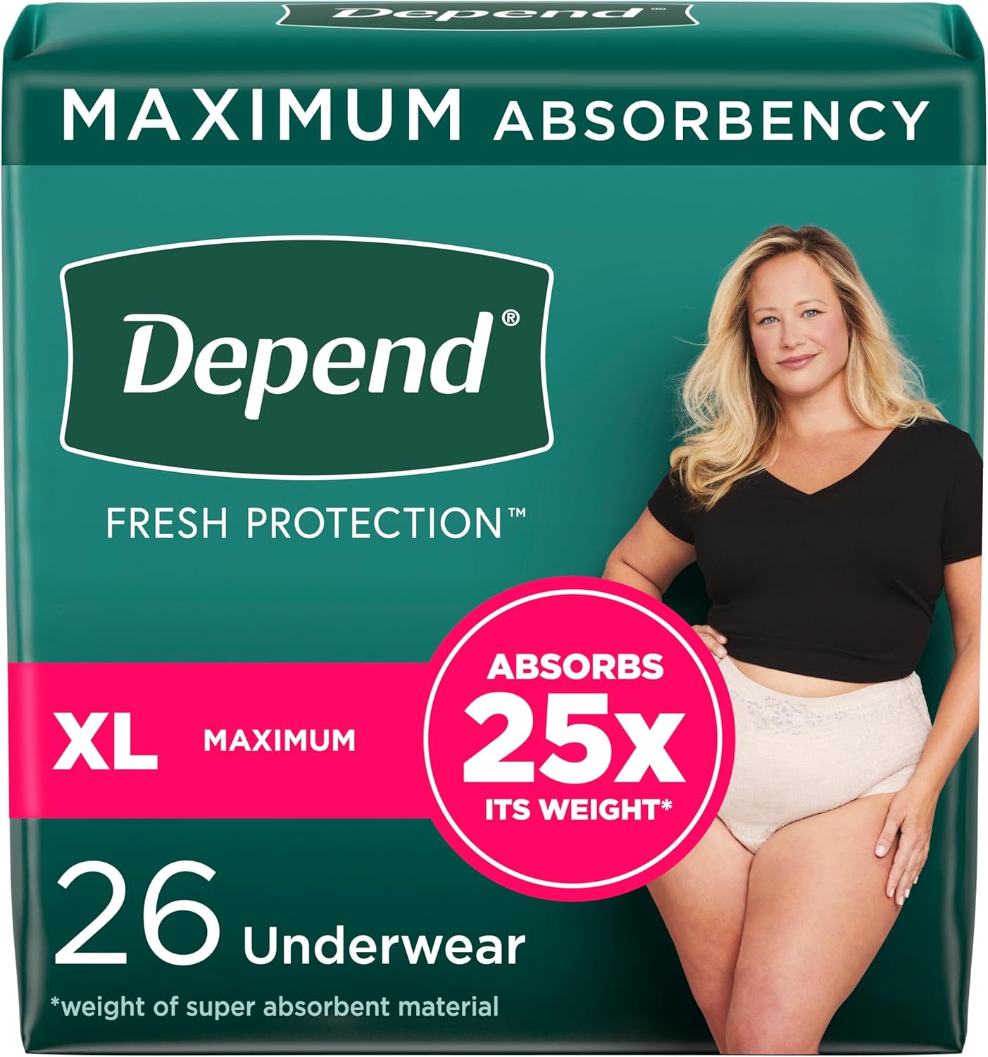 Depend Fresh Protection XL Underwear for Women