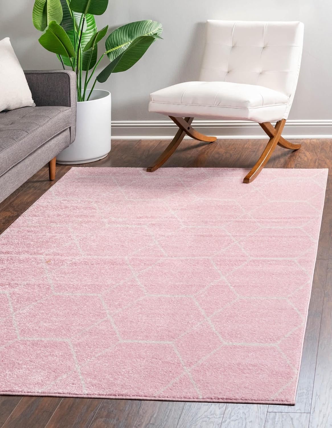 Unique Loom Trellis Frieze Collection Area Rug - Geometric Design