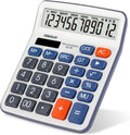 Desktop Calculator Large LCD Display 12 Digit - Clear, Easy to Use