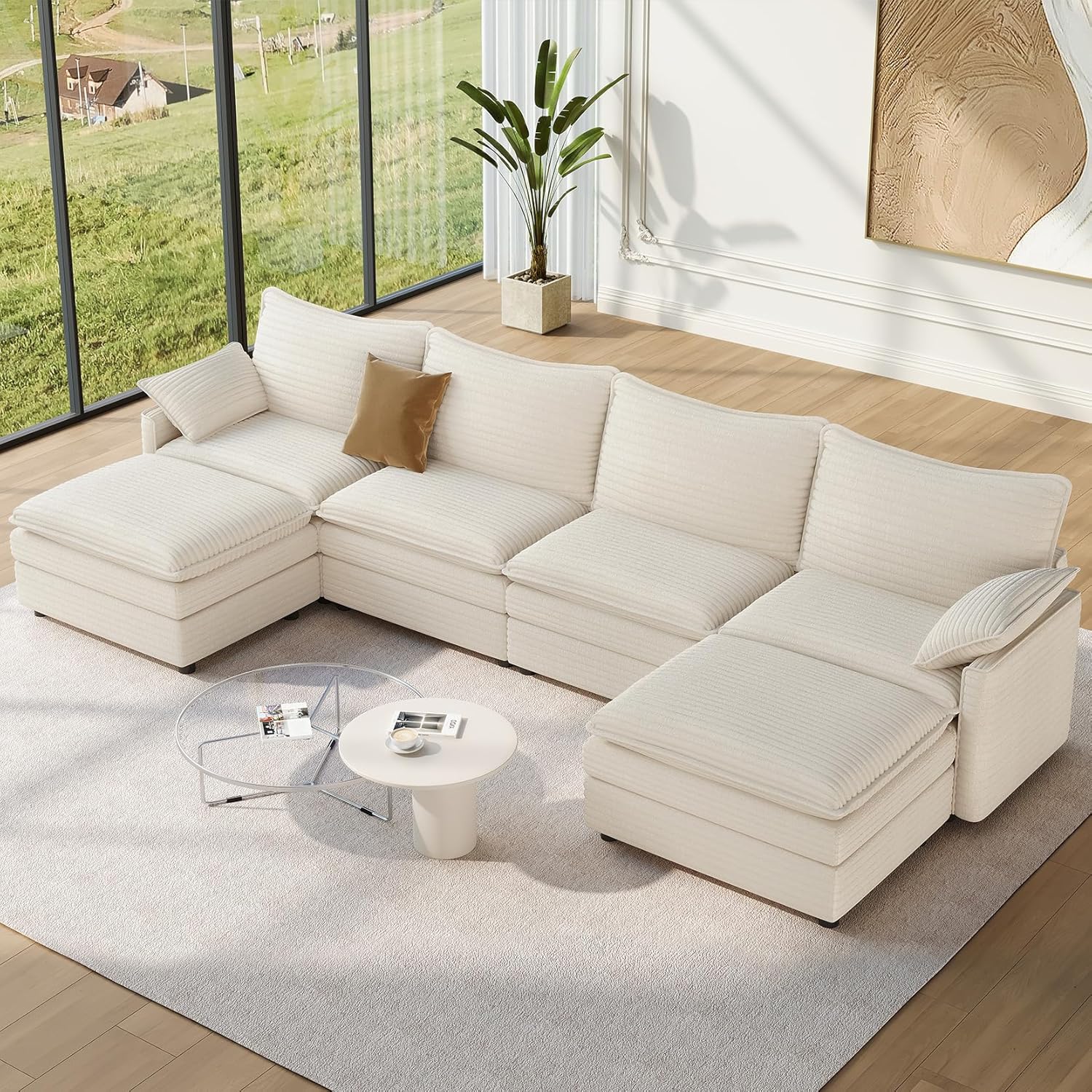 Vesgantti 142 U Shaped Sectional Couch for Ultimate Comfort