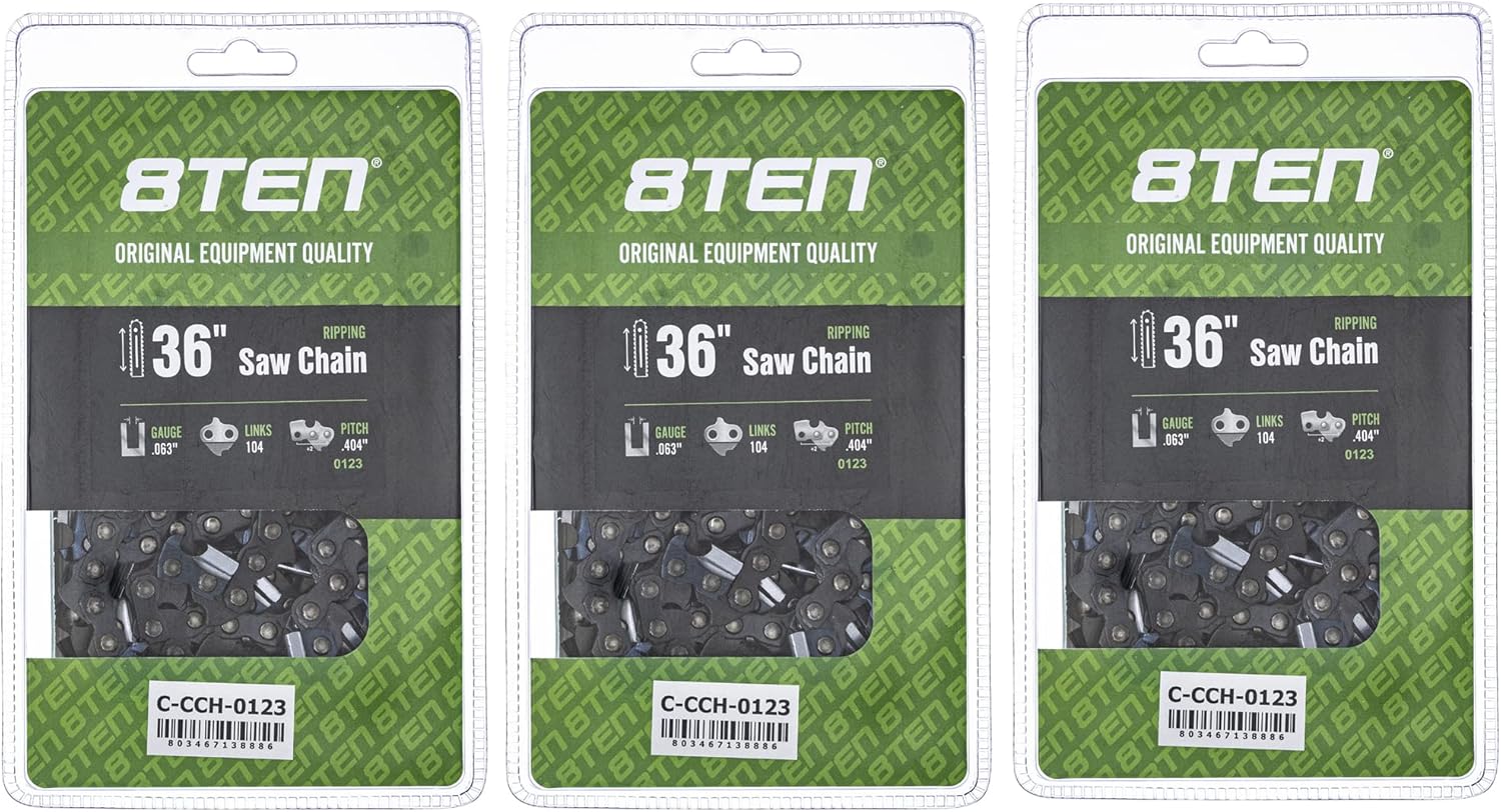8TEN Ripping Chainsaw Chain 36 Inch for Stihl MS880 and More