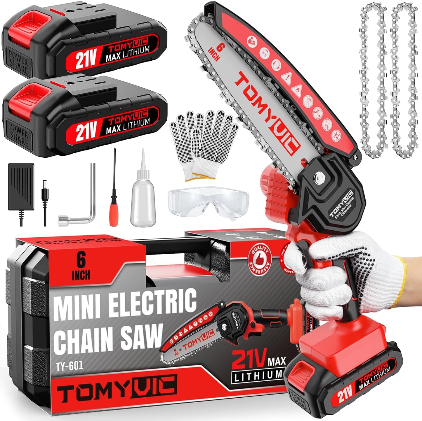 Electric Mini Cordless Chainsaw for Easy Tree Trimming Tasks