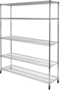 60in Wide UltraDurable 5-Tier Steel Wire Rack - NSF Certified