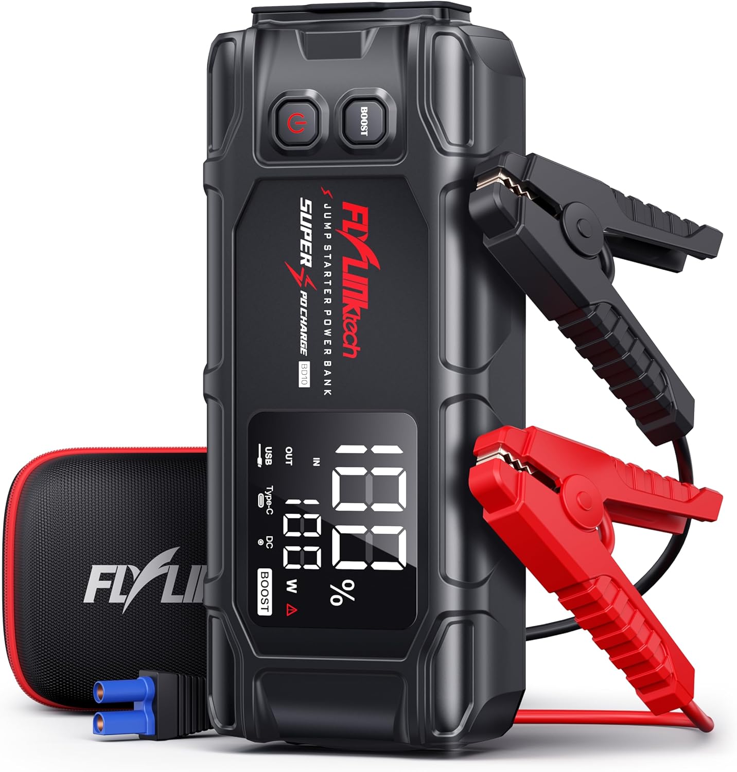 8000A Peak Jump Starter w/ Fast Charging & LED Light